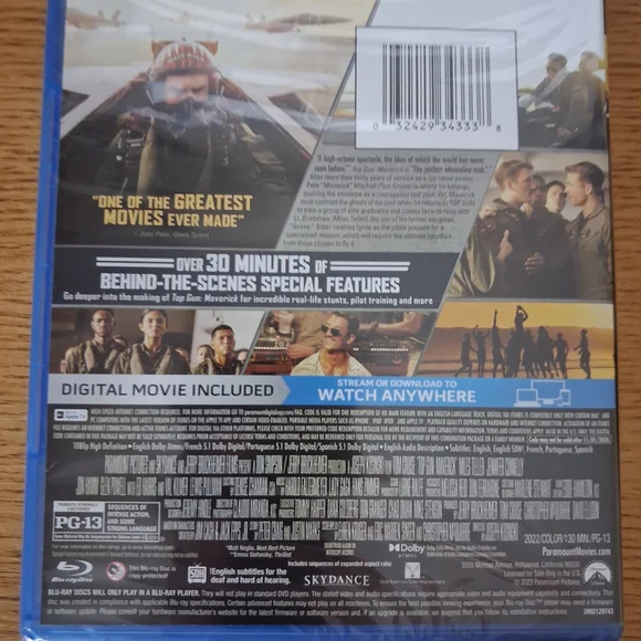 Top Gun: Maverick (Blu-ray) - Tom Cruise - Blue - Picture 3 of 5